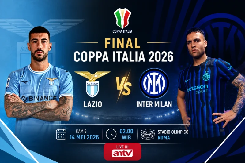 Jadwal Final Coppa Italia 2026 Lazio vs Inter Milan Live ANTV, Duel Panas di Olimpico.webp